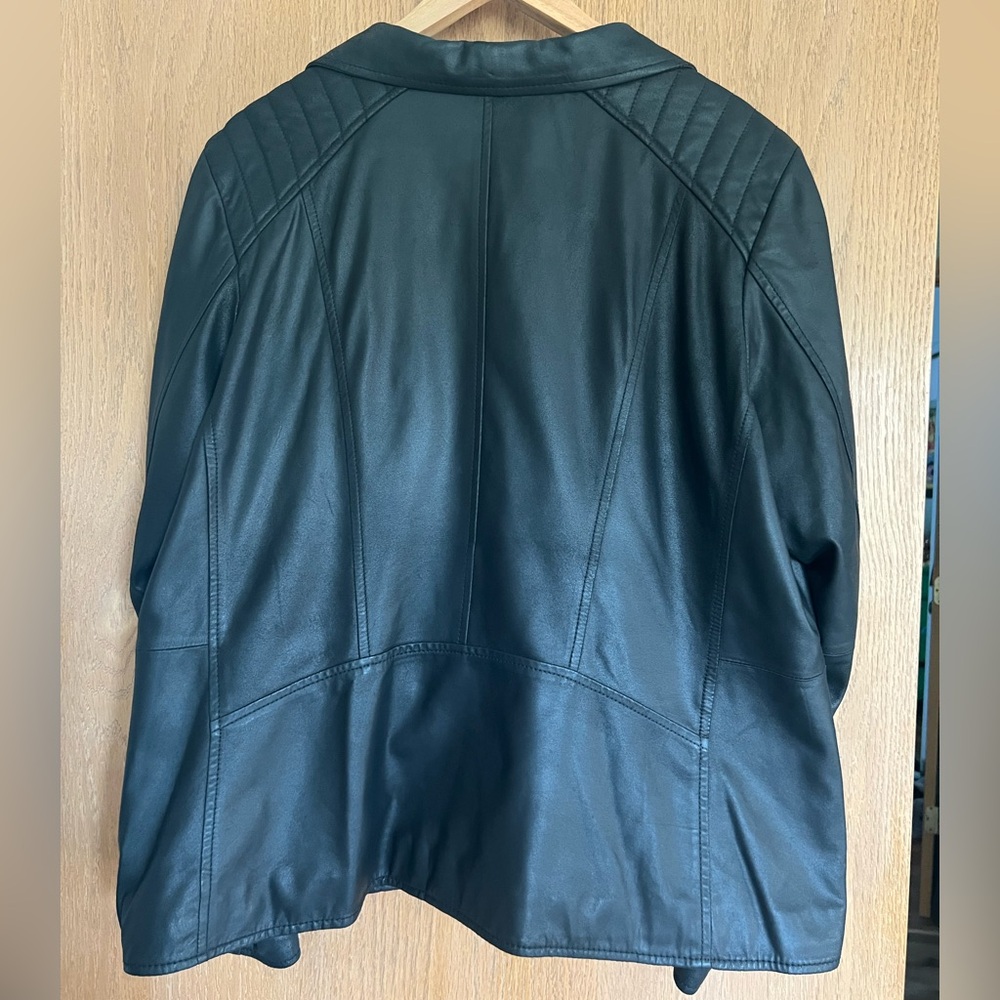 Marc New York Classic Black Faux Leather Jacket size 1X - Picture 5 of 8